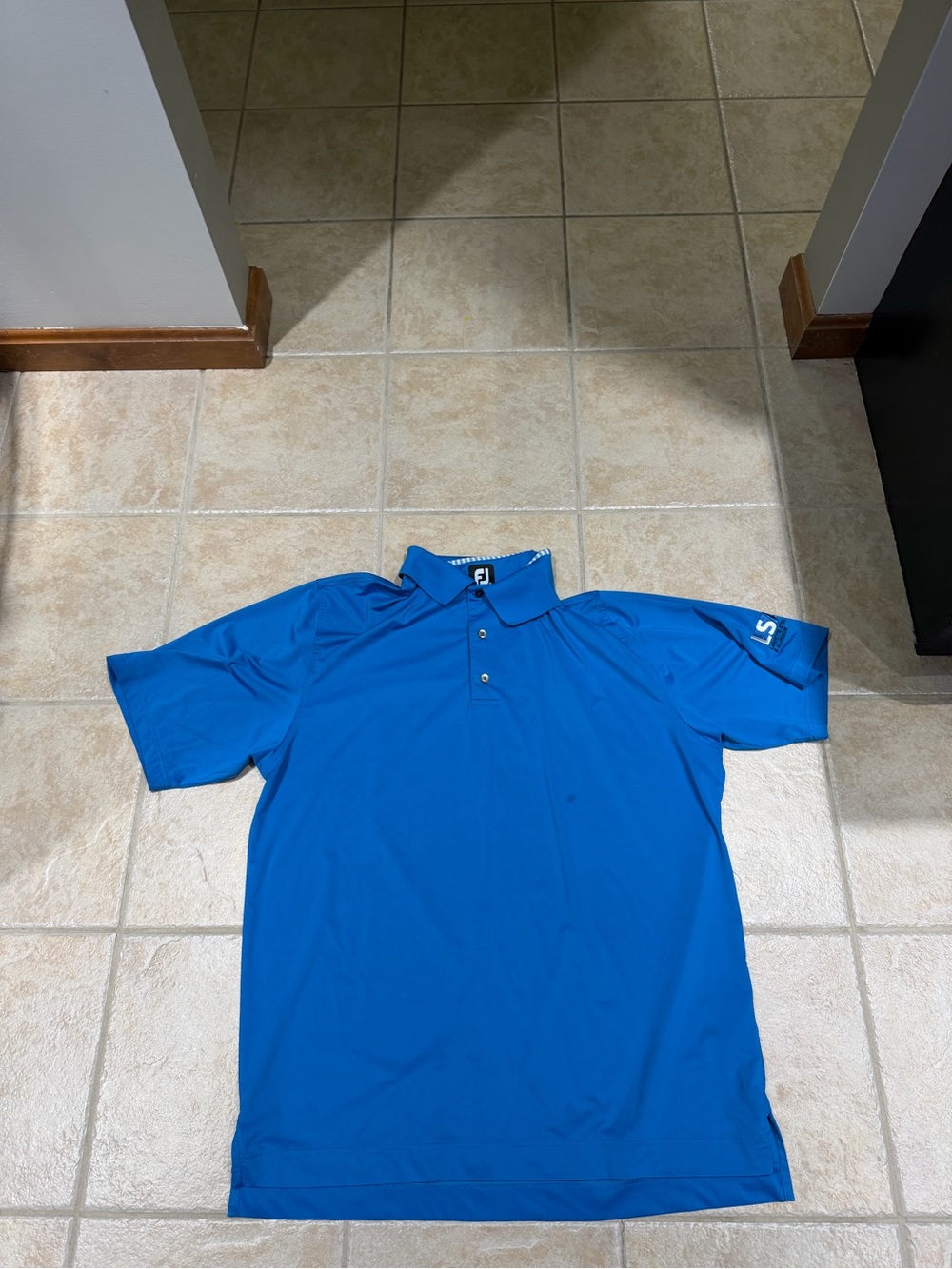 FootJoy Polo Shirt Men's XL Blue Golf Short Sleeve Active Casual